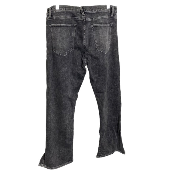 Frame Denim Women's Crop Jeans Distressed Black Le High Straight Dark Wash Sz 30 - Picture 3 of 5